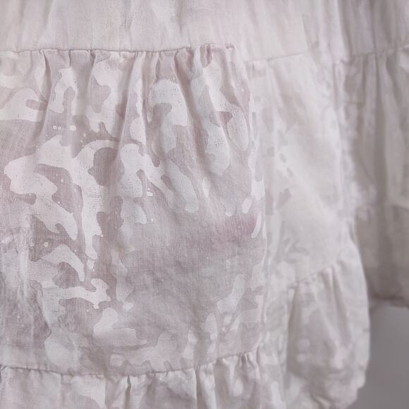 Juliet Dunn London White Tiered Dress, One Size - Picture 9 of 10